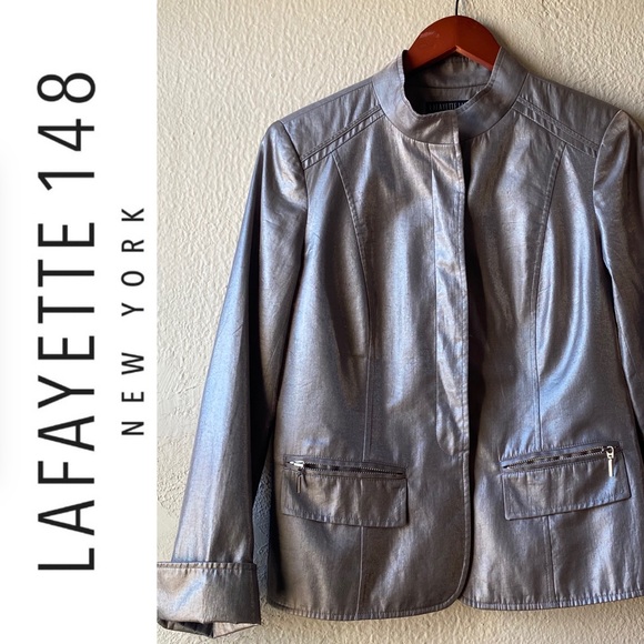 Lafayette 148 New York Metallic Jacket - Picture 2 of 6